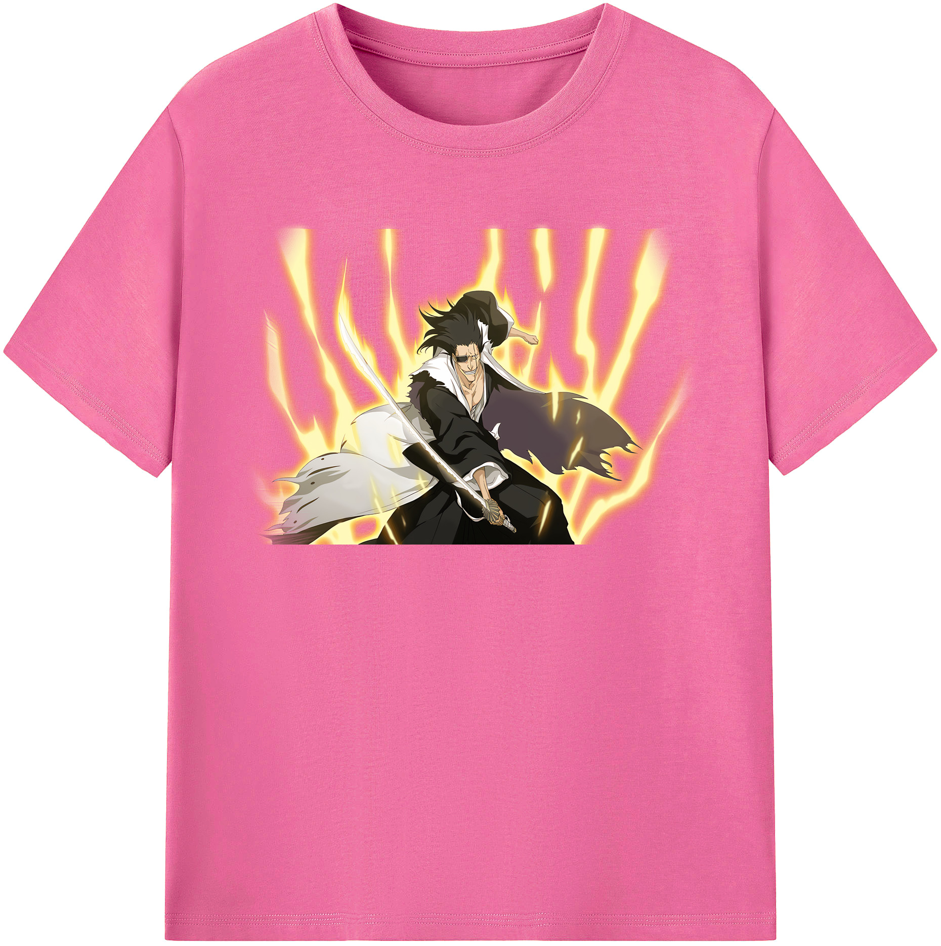 （画像用） ブリーチ ざらき けんぱち BLEACH Zaraki Kenpachi レディースカジュアルプリントTシャツ（綿100％）